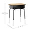 Flash Furniture HERCULES Student Desk w/Open Front Metal Book Box, Natural Desktop, Black Frame and Blk Stack Chair FD-DESK-NAB-SCH3BB-GG - alternate 3